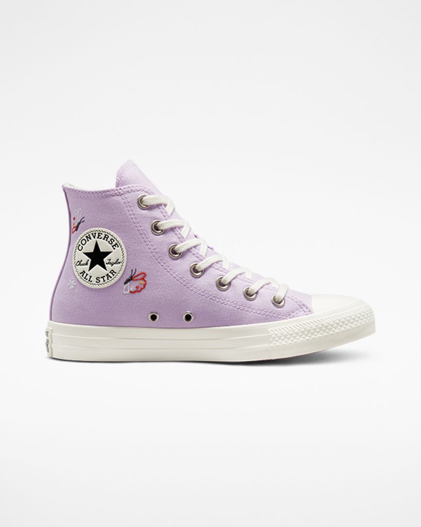 Women\'s Converse Chuck Taylor All Star Butterfly Wings High Top Shoes Purple / Black | AU 56493R